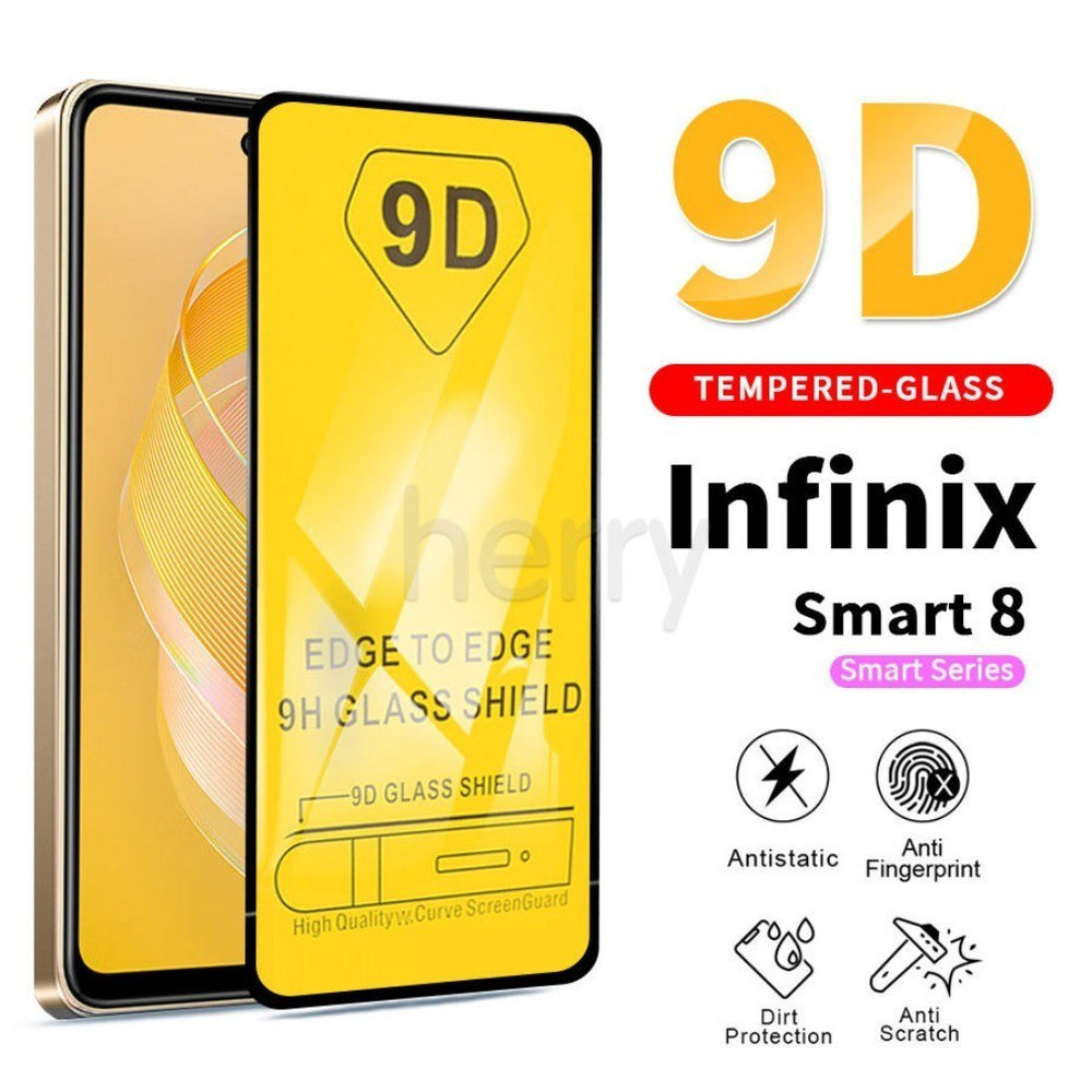 9D Tempered Glass for Infinix