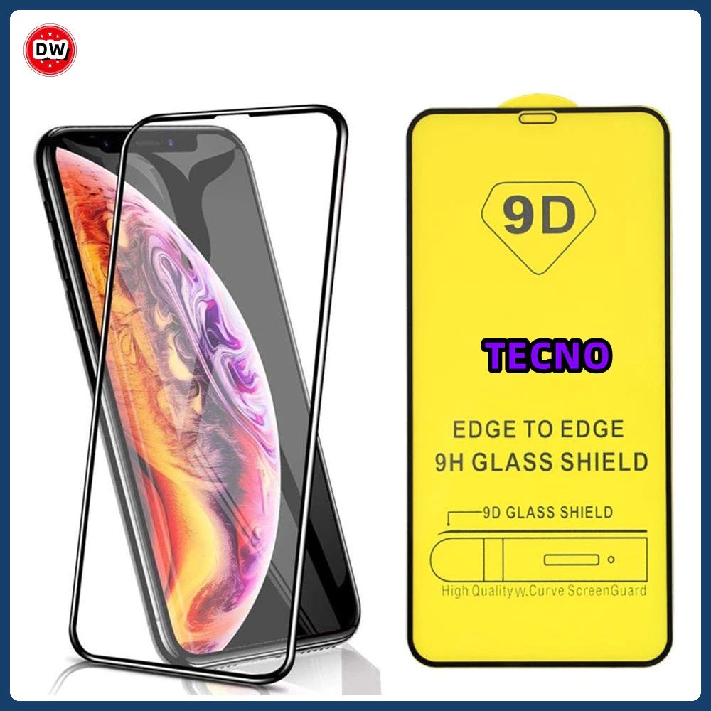 9D Tempered Glass for Tecno