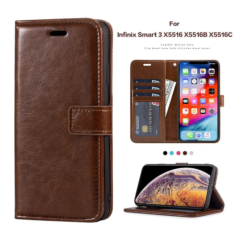 Leather Wallet Flip Cover for Infinix