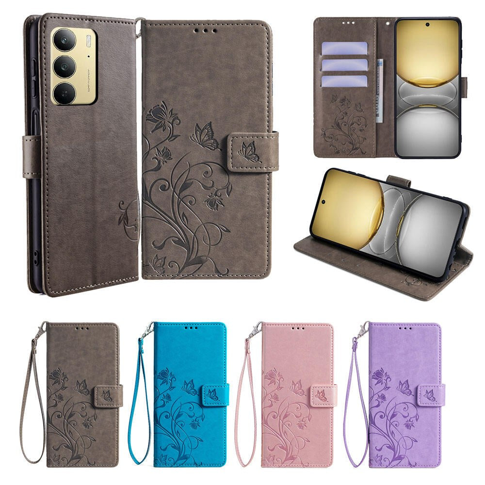 Leather Wallet Flip Cover for Realme